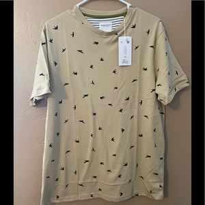 Denim & Flower - cream t-shirt - M